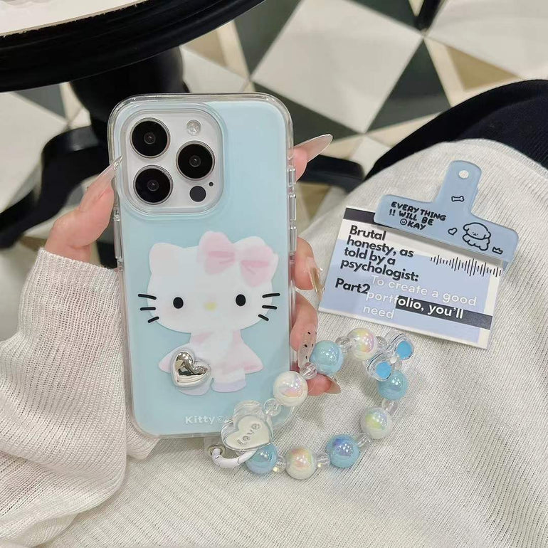 Cute Heart Silicon Case For iPhone With Lovely Charm