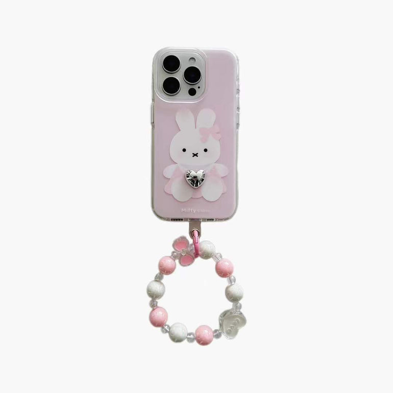 Cute Heart Silicon Case For iPhone With Lovely Charm
