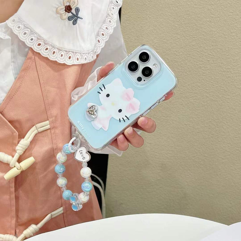 Cute Heart Silicon Case For iPhone With Lovely Charm