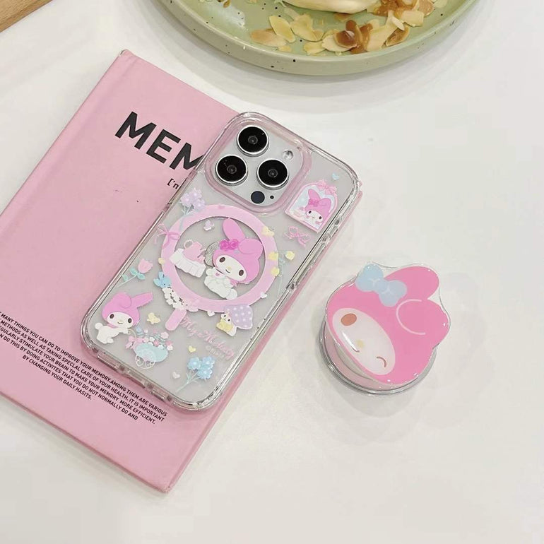 Cute Doll Designer Magsafe Silicon Case For iPhone With Doll Magsafe Holder
