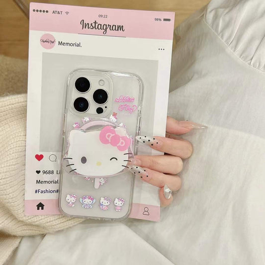 Cute Kitty Magsafe iPhone Case With Kitty Magsafe Holder