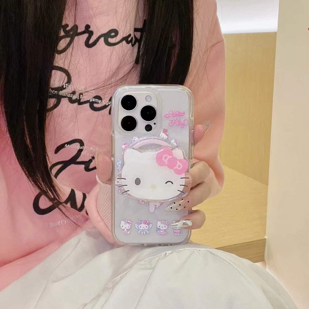 Cute Kitty Magsafe iPhone Case With Kitty Magsafe Holder