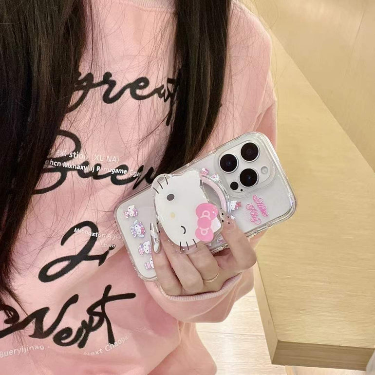 Cute Kitty Magsafe iPhone Case With Kitty Magsafe Holder