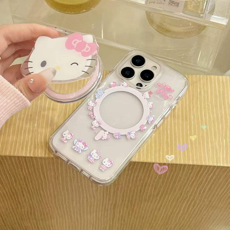 Cute Kitty Magsafe iPhone Case With Kitty Magsafe Holder
