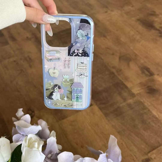 Dog With Rose Silicon Case For iPhone