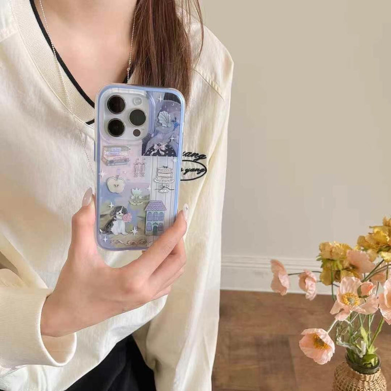 Dog With Rose Silicon Case For iPhone