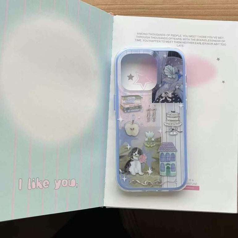 Dog With Rose Silicon Case For iPhone
