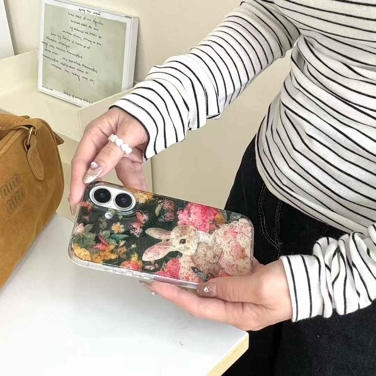 Glitter Bunny Silicon Case For iPhone