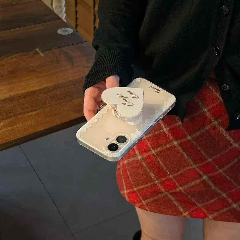 Carpediem ! Silicon iPhone Case With Heart Holder