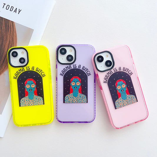 Karma Is A Bitch Designer Impact Proof Silicon Phone Case for iPhone