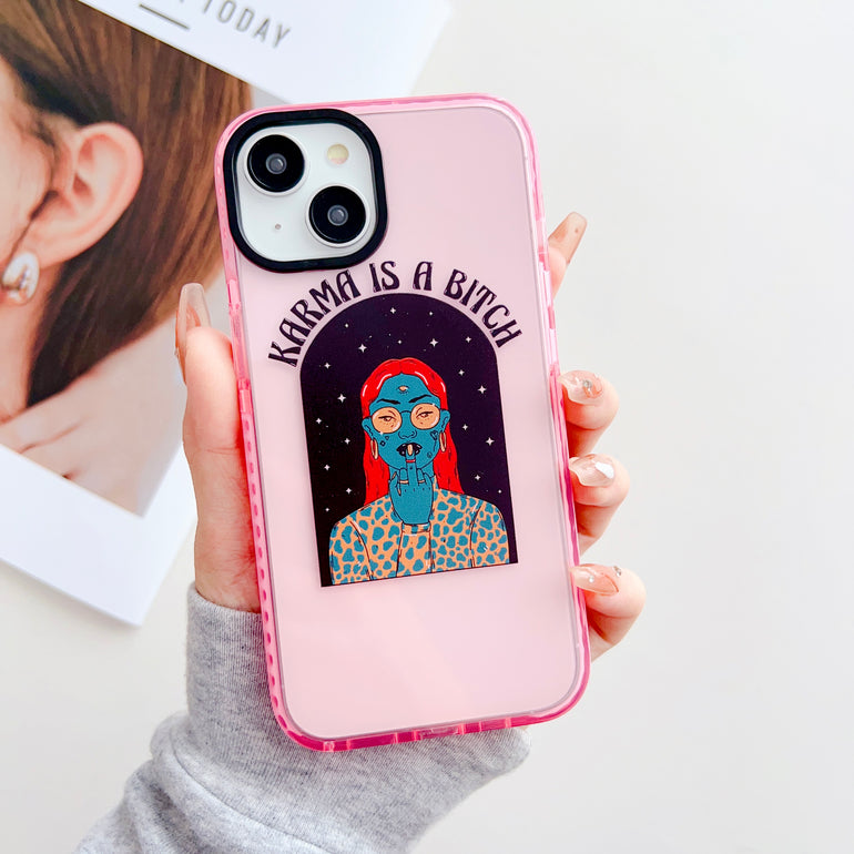 Karma Is A Bitch Designer Impact Proof Silicon Phone Case for iPhone
