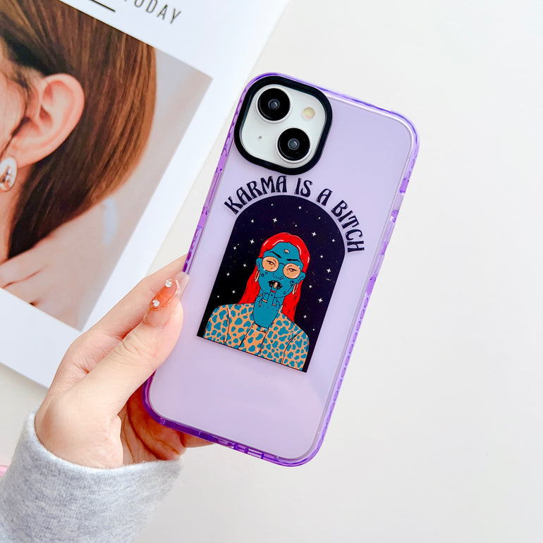 Karma Is A Bitch Designer Impact Proof Silicon Phone Case for iPhone