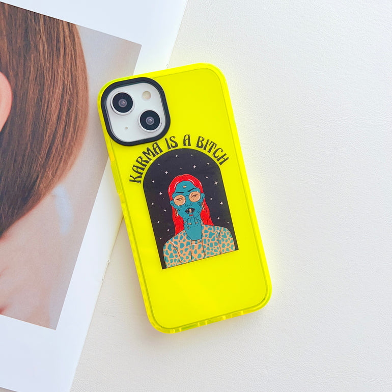 Karma Is A Bitch Designer Impact Proof Silicon Phone Case for iPhone