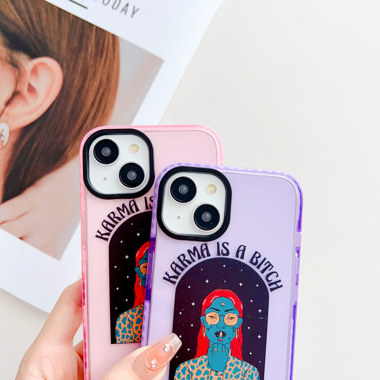 Karma Is A Bitch Designer Impact Proof Silicon Phone Case for iPhone
