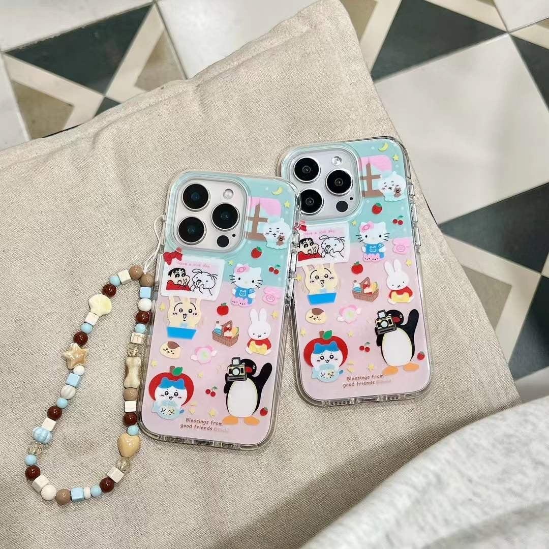 Cute Cartoon Designer Silicon iPhone Case With Cute Charm