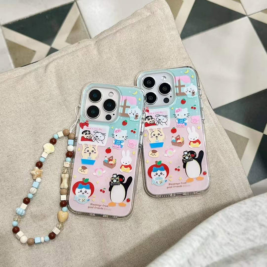 Cute Cartoon Designer Silicon iPhone Case With Cute Charm