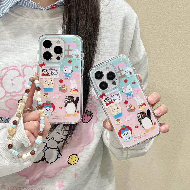 Cute Cartoon Designer Silicon iPhone Case With Cute Charm