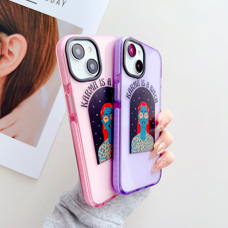Karma Is A Bitch Designer Impact Proof Silicon Phone Case for iPhone