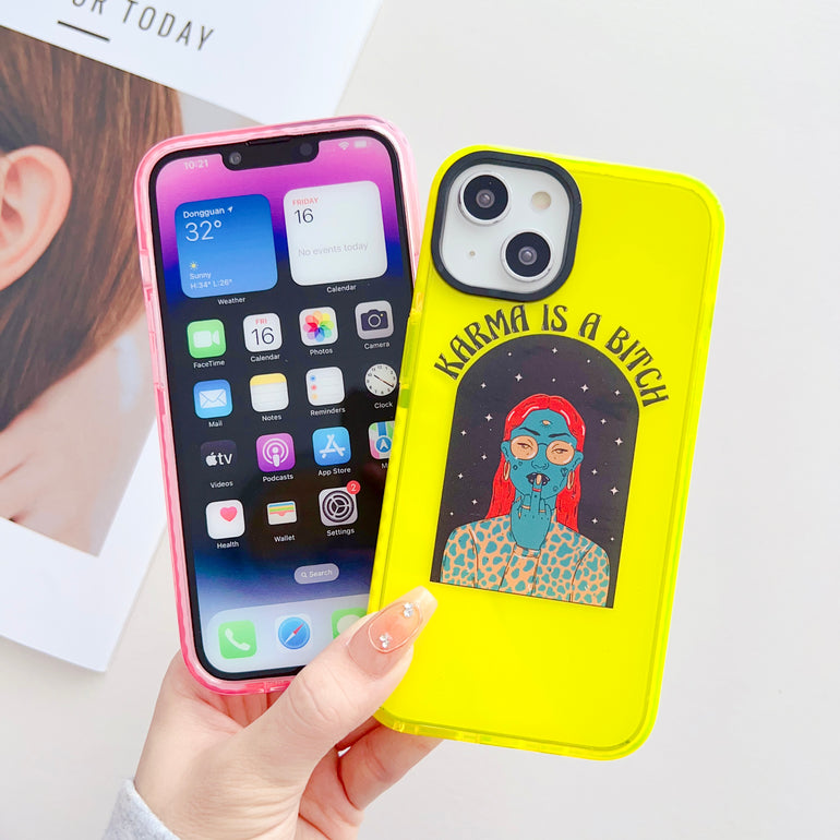 Karma Is A Bitch Designer Impact Proof Silicon Phone Case for iPhone