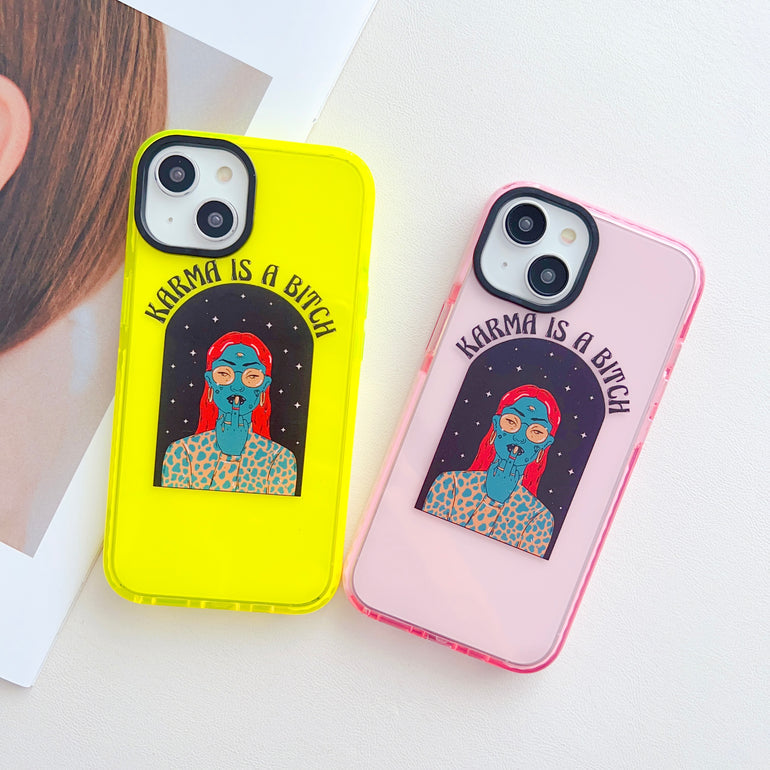 Karma Is A Bitch Designer Impact Proof Silicon Phone Case for iPhone