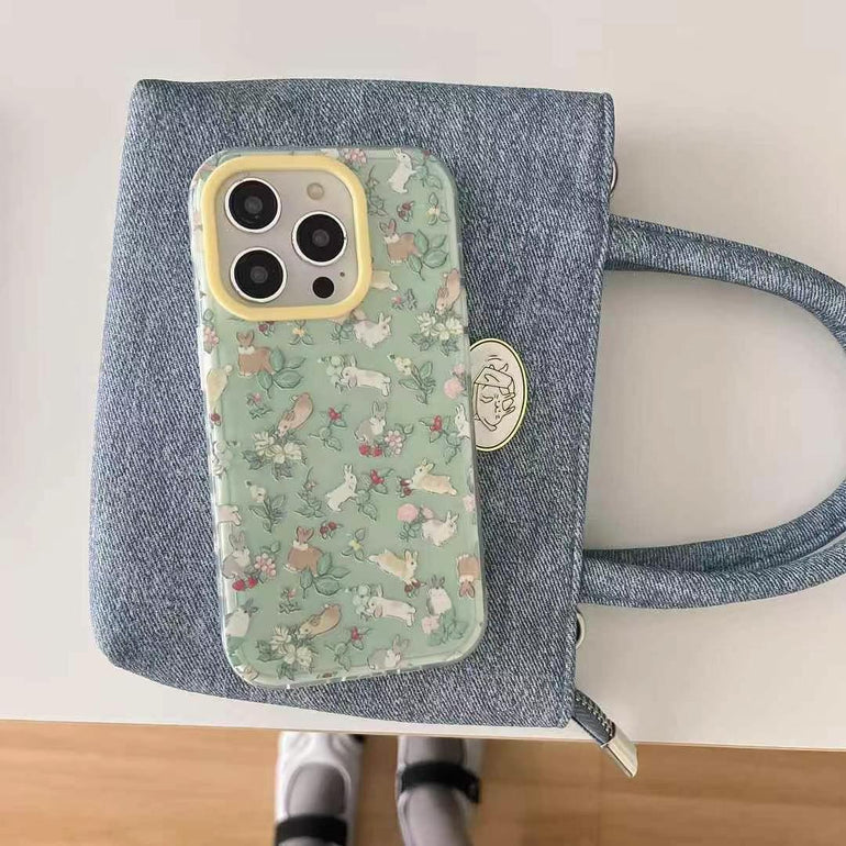 Rabbit in Garden Designer iPhone Case