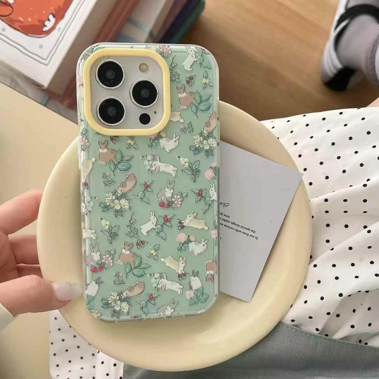 Rabbit in Garden Designer iPhone Case