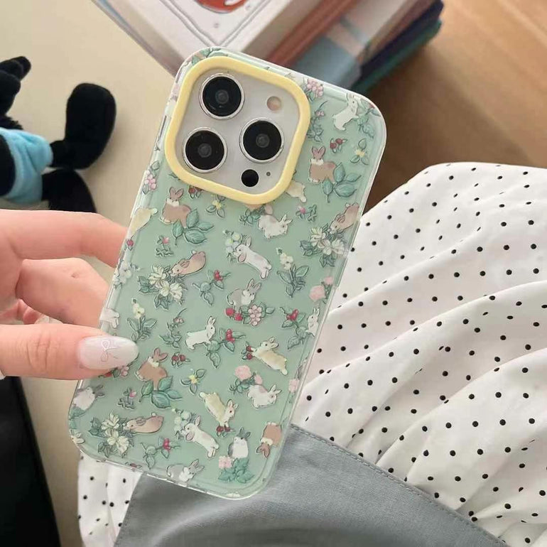 Rabbit in Garden Designer iPhone Case