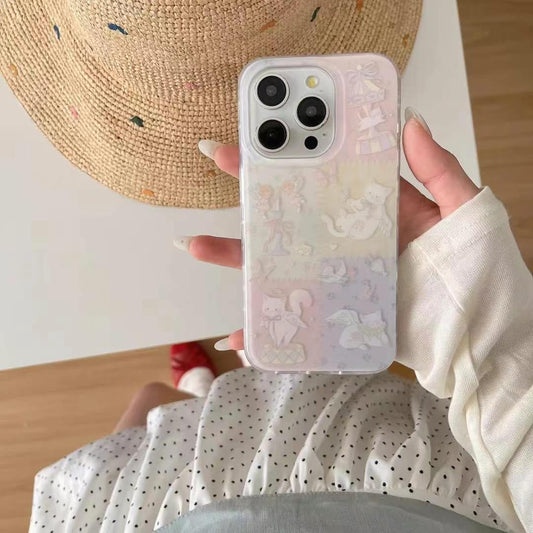 Cat's Dream Silicon Case For iPhone With Bow Charm