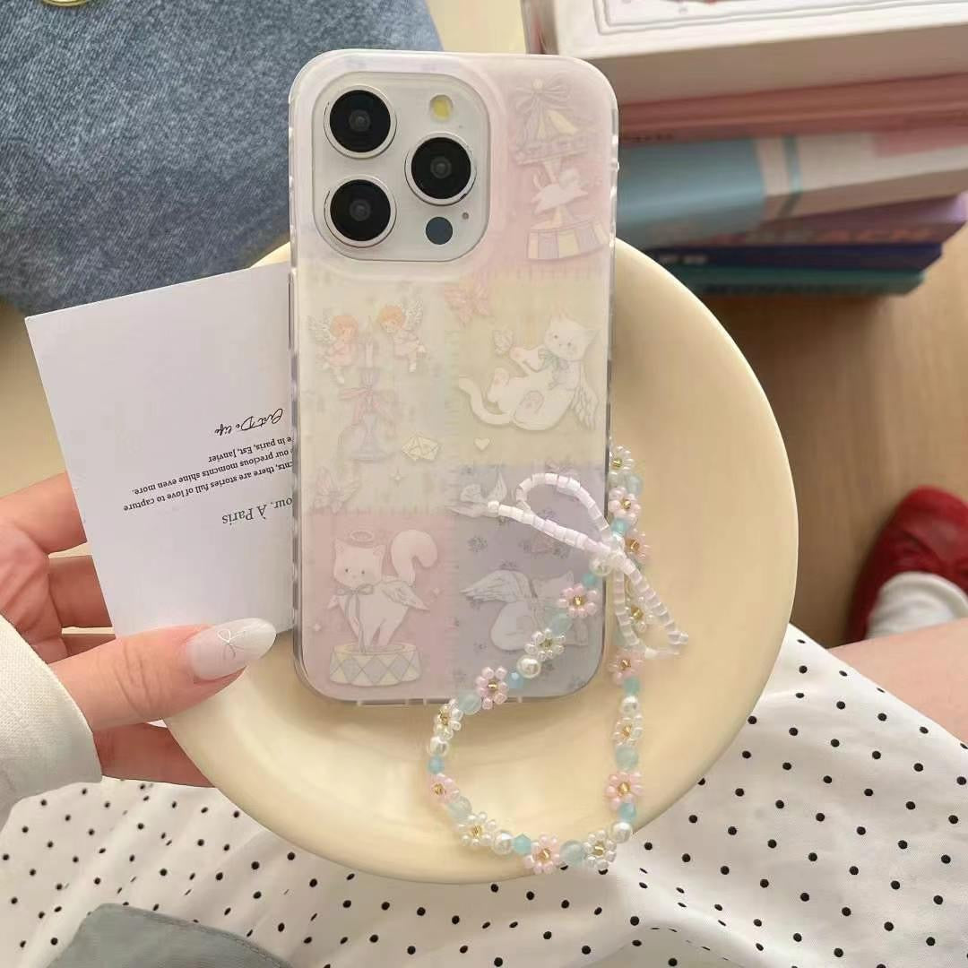 Cat's Dream Silicon Case For iPhone With Bow Charm