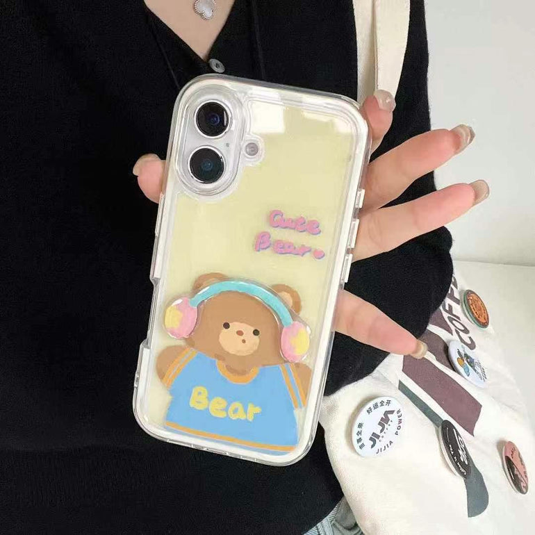 Listening Bear Silicon iPhone Case