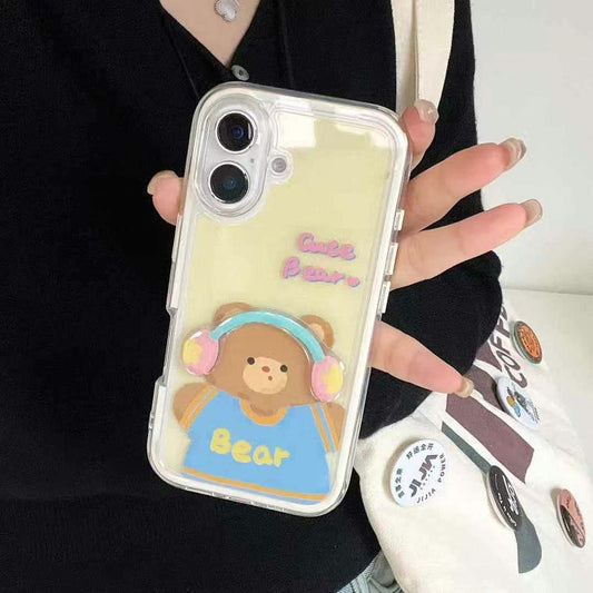 Listening Bear Silicon iPhone Case