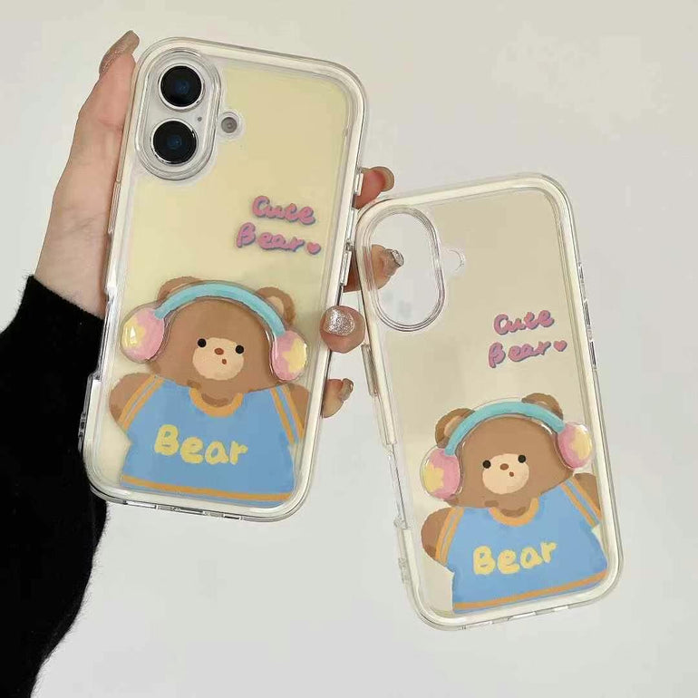 Listening Bear Silicon iPhone Case
