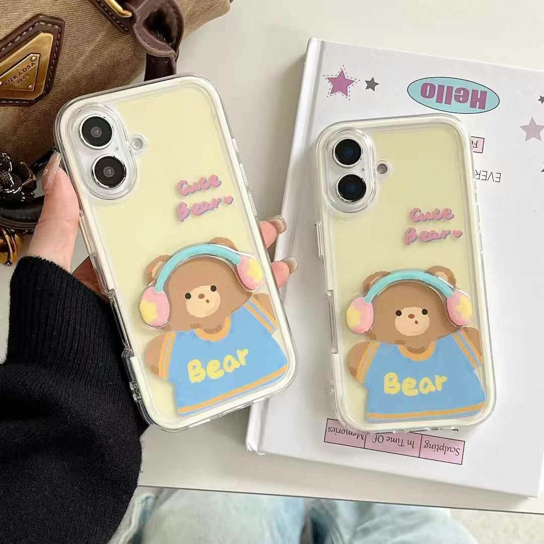 Listening Bear Silicon iPhone Case