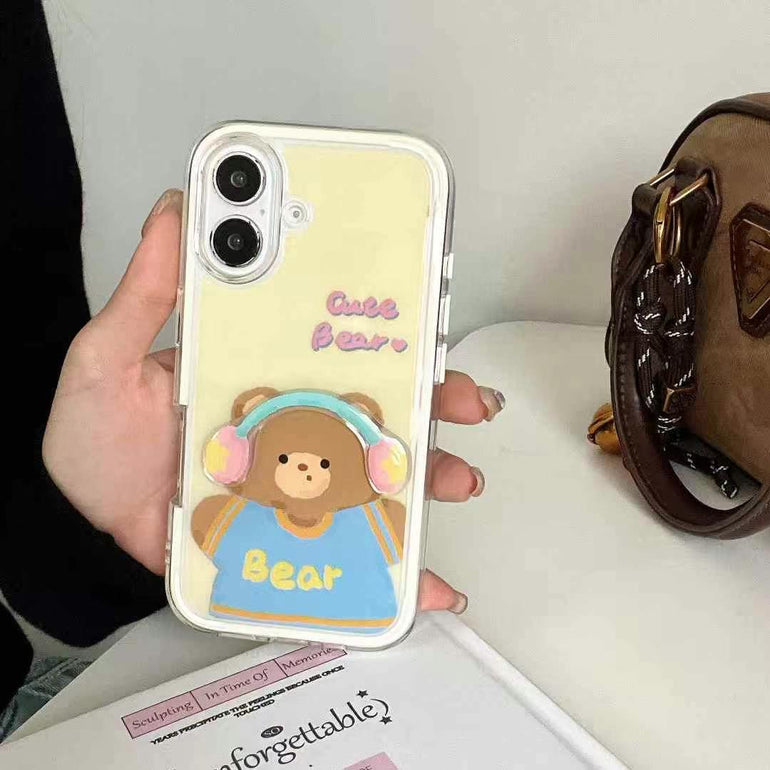 Listening Bear Silicon iPhone Case
