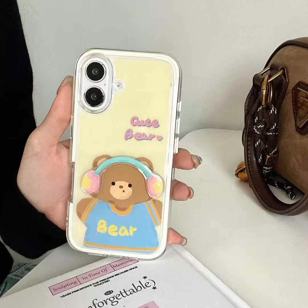 Listening Bear Silicon iPhone Case
