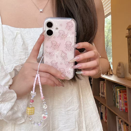 Cute Puppy Pattern iPhone Case with Charm