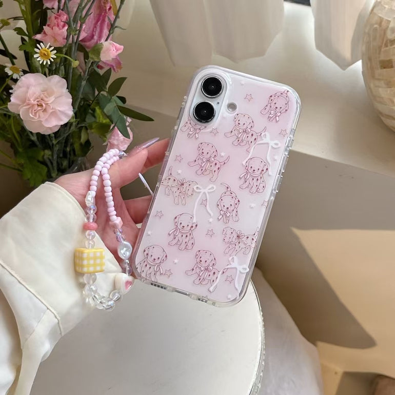 Cute Puppy Silicon iPhone With Bear Charm