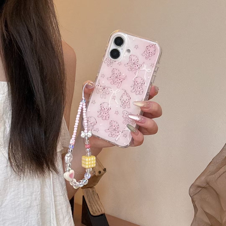 Cute Puppy Silicon iPhone With Bear Charm