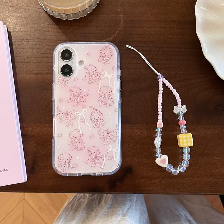 Cute Puppy Silicon iPhone With Bear Charm