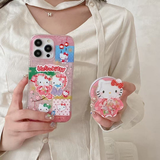 Kitty Sticker Magsafe iPhone Case With Magsafe Holder