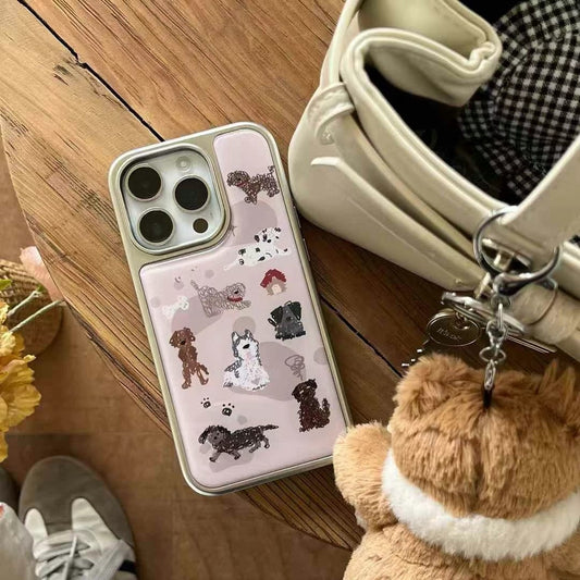 Dogs Drawing Designer iPhone Case