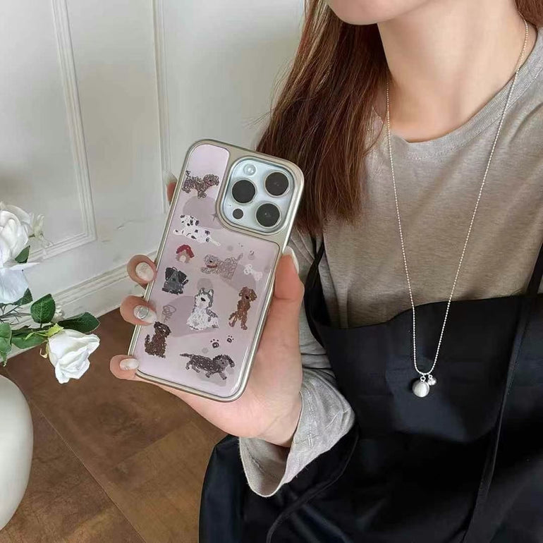 Dogs Drawing Designer iPhone Case