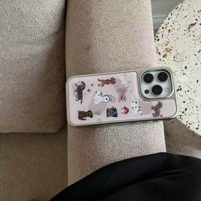 Dogs Drawing Designer iPhone Case
