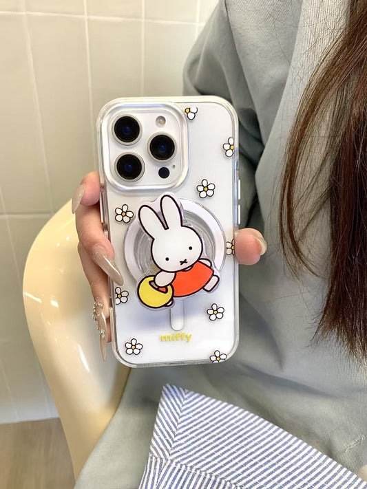 Cute Bunny Magsafe iPhone Case With Magsafe Holder