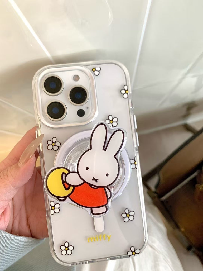 Cute Bunny Magsafe iPhone Case With Magsafe Holder