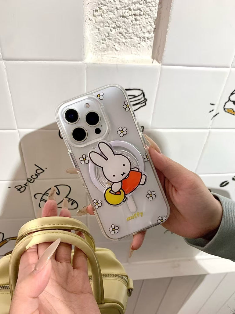 Cute Bunny Magsafe iPhone Case With Magsafe Holder