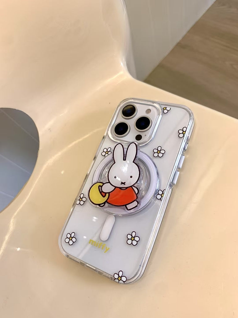 Cute Bunny Magsafe iPhone Case With Magsafe Holder
