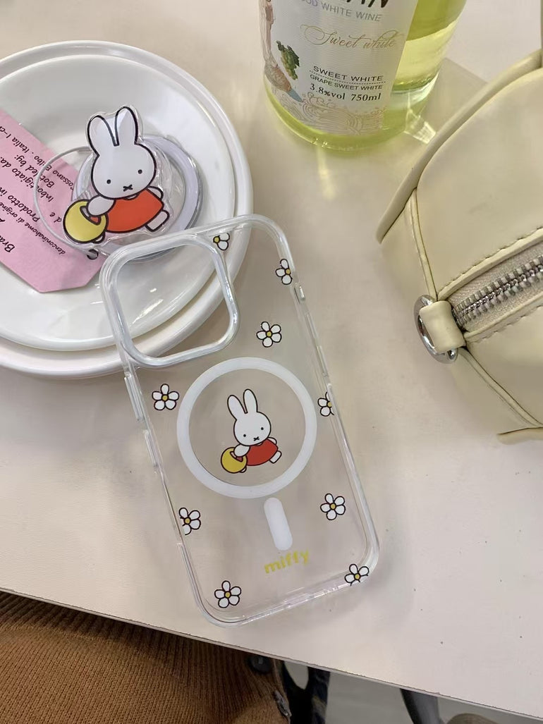 Cute Bunny Magsafe iPhone Case With Magsafe Holder