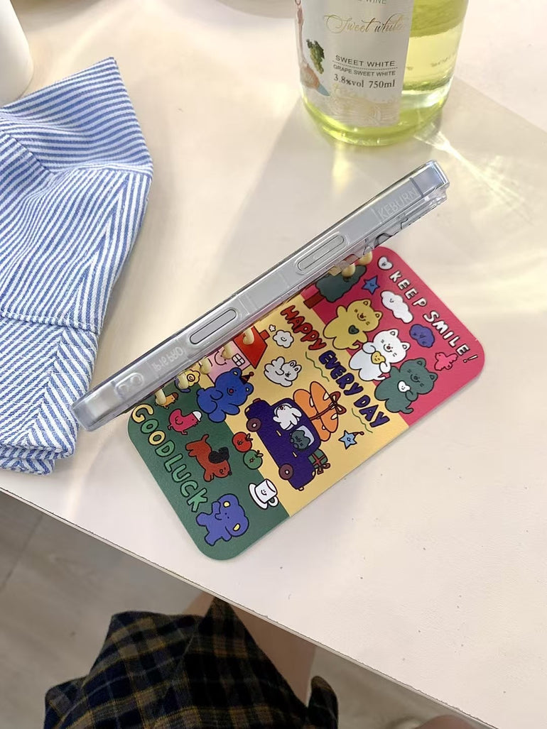 Happy Every Day ! Diary Flip Case For iPhone