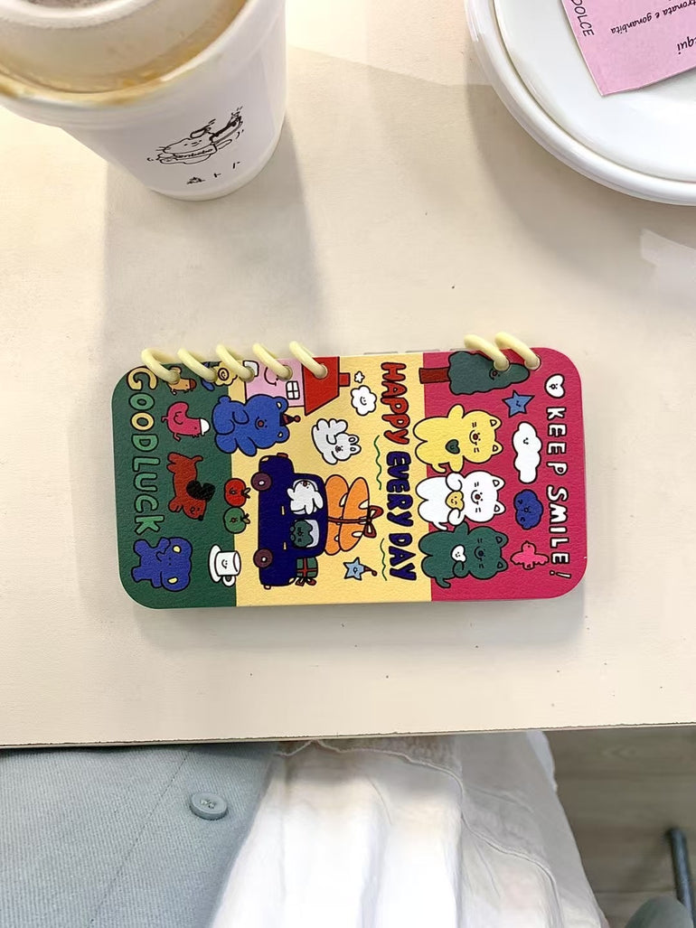Happy Every Day ! Diary Flip Case For iPhone